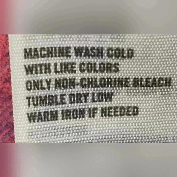 Hollister Men's Button Up | Red Blue Plaid Flannel Shirt | Long Sleeve | Large - Picture 6 of 6